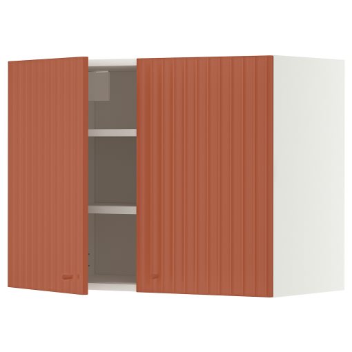 METOD, wall cabinet with shelves/2 doors, 80x60 cm, 896.119.31