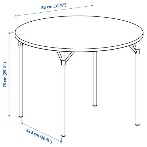 GRÖTÅN/GRÖTÅN, τραπέζι και 2 καρέκλες, 80 cm, 896.174.19