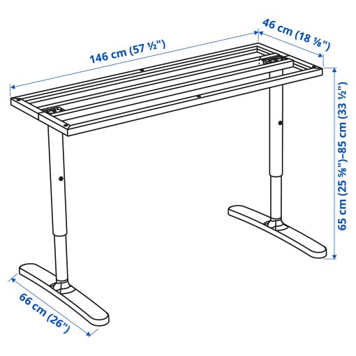 BEKANT, underframe for table top, 902.529.08