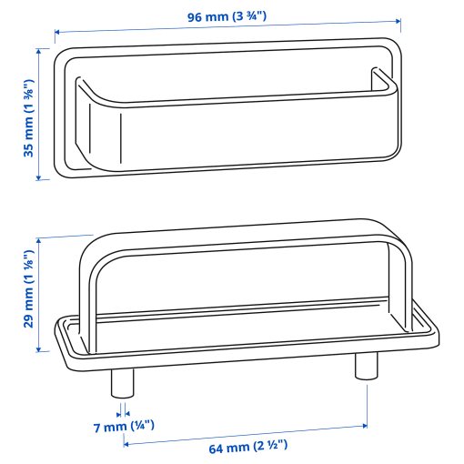 SÖRBYN, handle 2 pack, 96 mm, 904.503.38