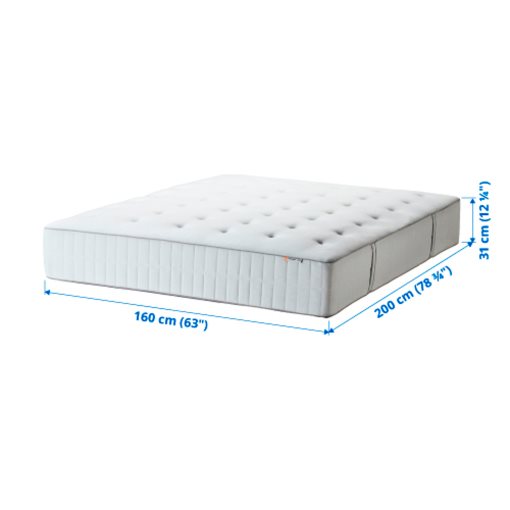 HOKKASEN, pocket sprung mattress extra firm, 160x200 cm, 904.849.65