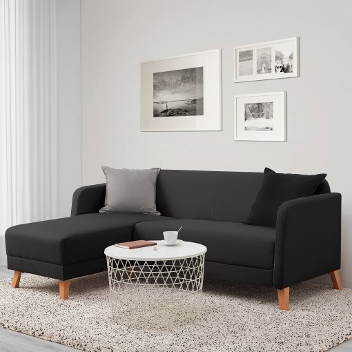 LINANÄS, 3-seat sofa with chaise longue, 905.122.42