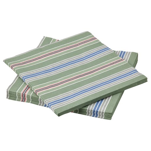 HAJMAL, paper napkin/striped 30 pack, 33x33 cm 160g, 905.279.36