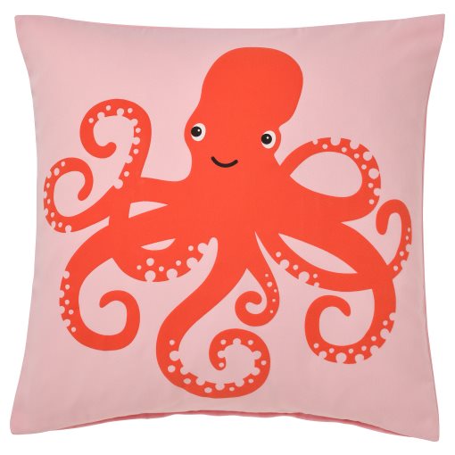 BLÅVINGAD, cushion cover/octopus pattern, 50x50 cm, 905.283.75