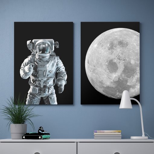 PJÄTTERYD, picture/See you in outer space/set of 2, 28x38 cm, 905.331.31