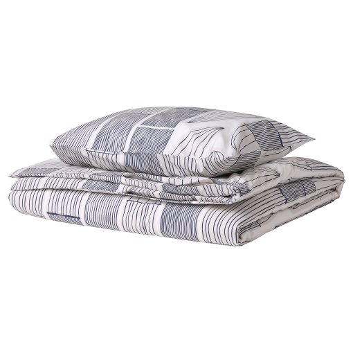 BERGKORSORT, duvet cover and pillowcase, 150x200/50x60 cm, 905.702.70