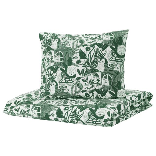 SKOGSDUVA, duvet cover and pillowcase/forest pattern, 150x200/50x60 cm, 905.768.04
