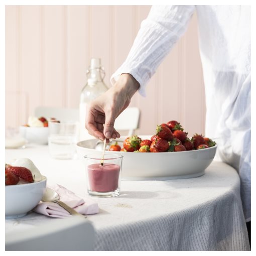 BLODBOK, αρωματικό κερί σε ποτήρι/φράουλα, 25 ώρες, 905.826.64