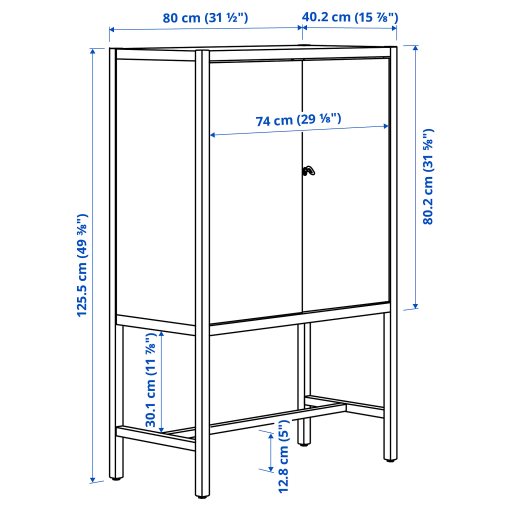 STOCKHOLM 2025, ντουλάπι με 2 πόρτες, 80x40x126 cm, 905.864.88