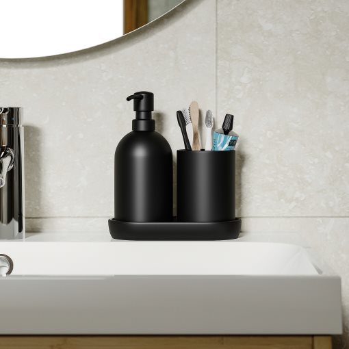 GANSJÖN, 3-piece bathroom set, 905.870.39