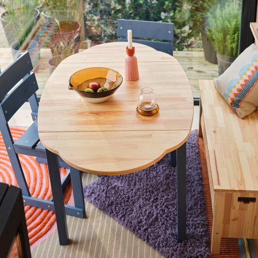 OMMJÄNGE, τραπέζι με πτυσσόμενα φύλλα, 134x82 cm, 905.946.76