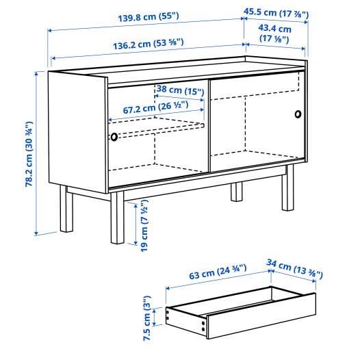 FÖRSÄLJARE, sideboard, 140x46x78 cm, 905.958.88