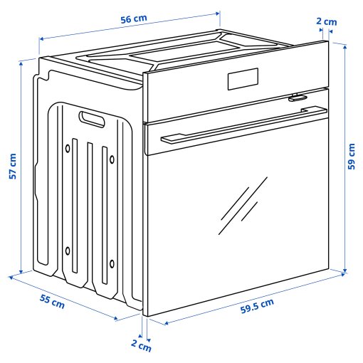 FRILLESBO, true fan oven air fry function/pyrolytic, IKEA 700, 906.002.86