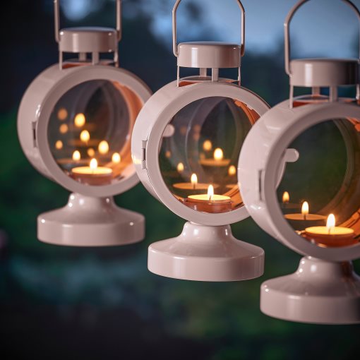 FLODSVALA, lantern for tealight in/outdoor, 21 cm, 906.059.05