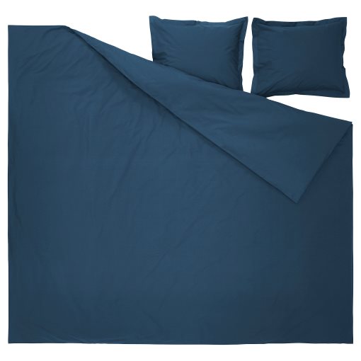 HAMPFLOCKEL, duvet cover and 2 pillowcases, 240x220/50x60 cm, 906.064.05