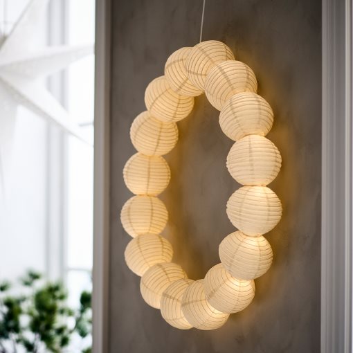 VINTERFINT, διακοσμητικό φωτιστικό οροφής με ενσωματωμένο φωτισμό LED/μπάλα κύκλος, 906.066.22