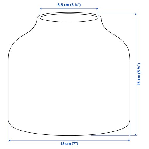 BLODBJÖRK, vase, 16 cm, 906.072.97