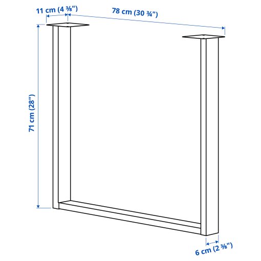 SKÅLSTA, πόδι τραπεζιού σχήμα Π, 2 τεμ., 906.118.50