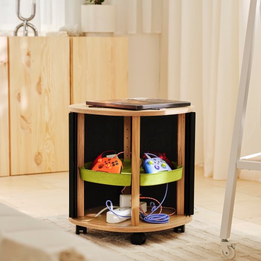 YXSTABY, gaming side table on castors, 906.200.05