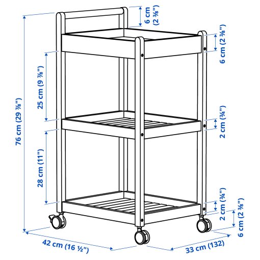 STEGESUND, trolley, 42x33x76 cm, 906.320.13