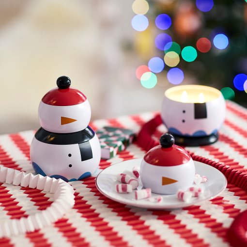 VINTERFINT, scented candle in tin/candy cane, set of 2, 906.359.50