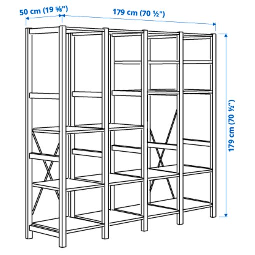 IVAR, 4 sections/shelves, 179x50x179 cm, 994.070.67