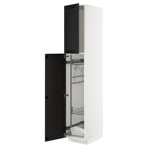 METOD, ψηλό ντουλάπι με εσωτερικά εξάρτηματα για τα είδη καθαρισμού, 40x60x220 cm, 994.559.49