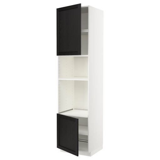 METOD, high cabinet for oven/microwave with 2 doors/shelves, 60x60x240 cm, 994.656.51