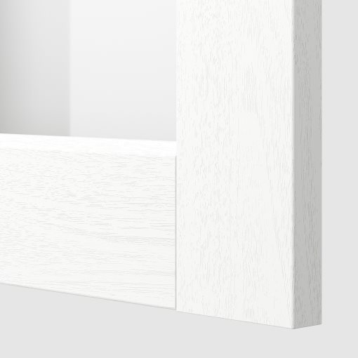 METOD, wall cabinet with shelves/2 glass doors, 80x80 cm, 994.734.77