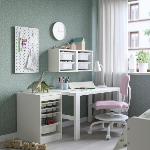 TROFAST, σύνθεση αποθήκευσης με κουτί/δίσκους, 34x44x56 cm, 994.804.49