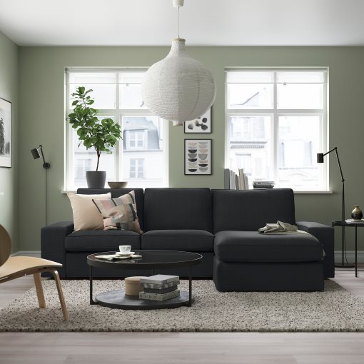 KIVIK, 3-seat sofa with chaise longue, 994.828.39