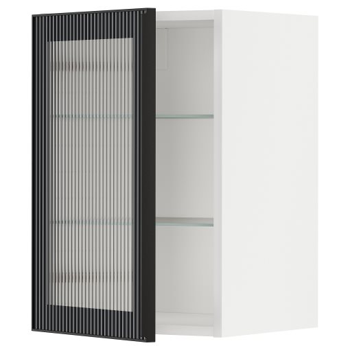 METOD, ντουλάπι τοίχου με ράφια/γυάλινη πόρτα, 40x60 cm, 994.906.36