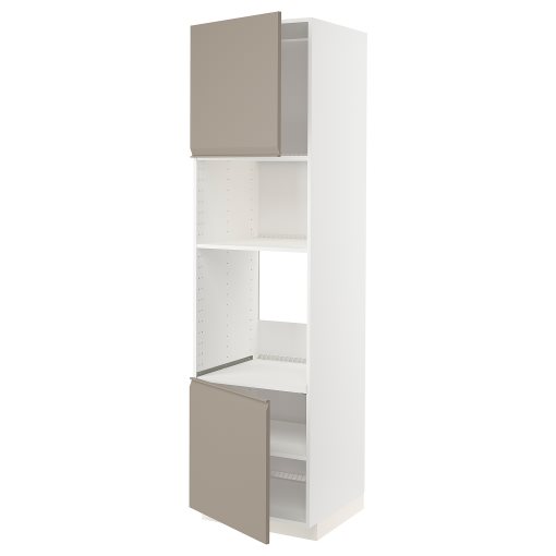 METOD, high cabinet for oven/microwave with 2 doors/shelves, 60x60x220 cm, 994.923.48