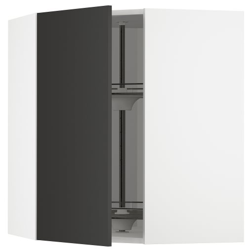METOD, γωνιακό ντουλάπι τοίχου με καρουζέλ, 68x80 cm, 994.977.65