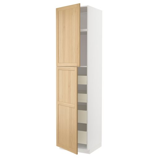 METOD/MAXIMERA, high cabinet with 2 doors/4 drawers, 60x60x240 cm, 995.094.81