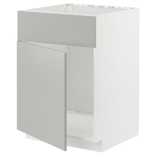 METOD, base cabinet for sink with door/front, 60x60 cm, 995.389.83