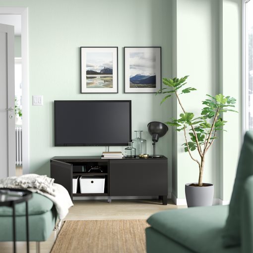 BESTÅ, TV bench with doors, 120x42x48 cm, 995.687.48