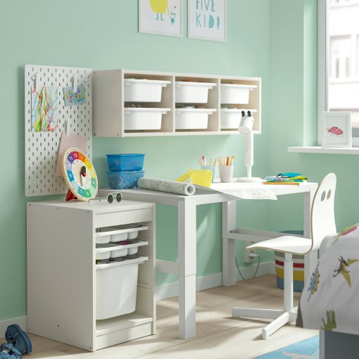 TROFAST, σύνθεση αποθήκευσης με κουτιά/δίσκους, 34x44x56 cm, 995.732.45