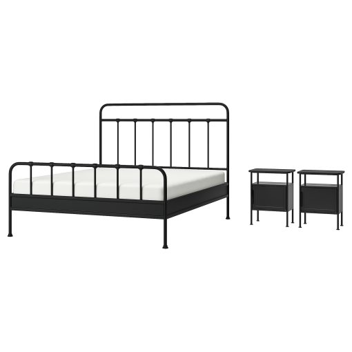 STJÄRNÖ/GRÅFJÄL, bedroom furniture set of 3, 160x200 cm, 995.776.39