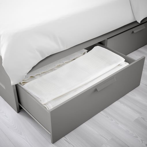 BRIMNES, bed frame with storage, 160x200 cm, 995.900.37