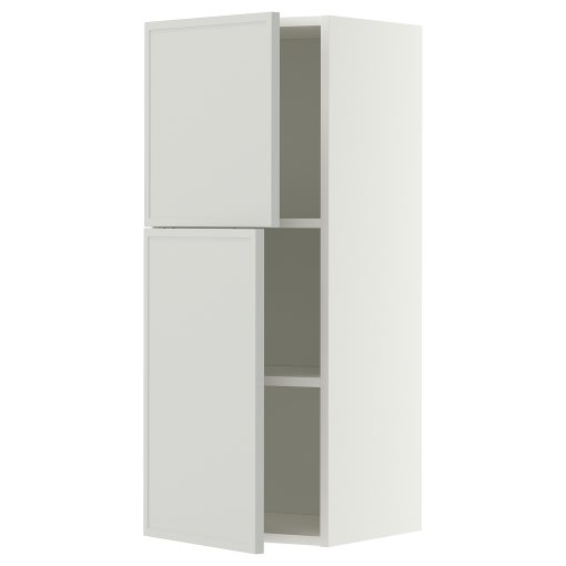 METOD, wall cabinet with shelves/2 doors, 40x100 cm, 996.055.57