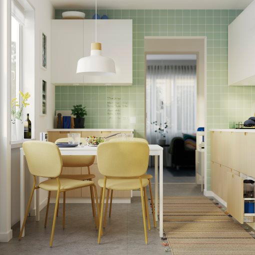 VIHALS, table and 4 chairs, 84/120x74 cm, 996.067.88