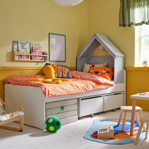 SLÄKT, σκελετός κρεβατιού με αξεσουάρ κρεβατιού, 90x200 cm, 996.084.19