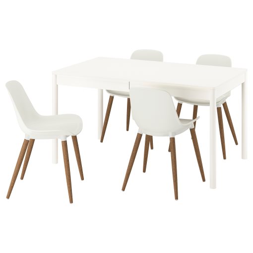 TONSTAD/GRÖNSTA, τραπέζι και 4 καρέκλες, 140/196x85 cm, 996.124.02