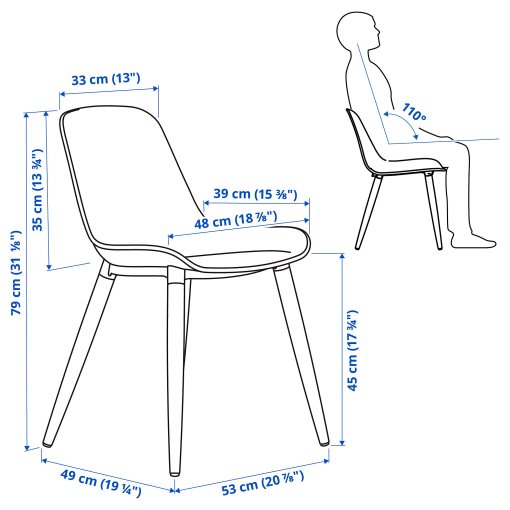 TONSTAD/GRÖNSTA, table and 4 chairs, 140/196x85 cm, 996.124.02
