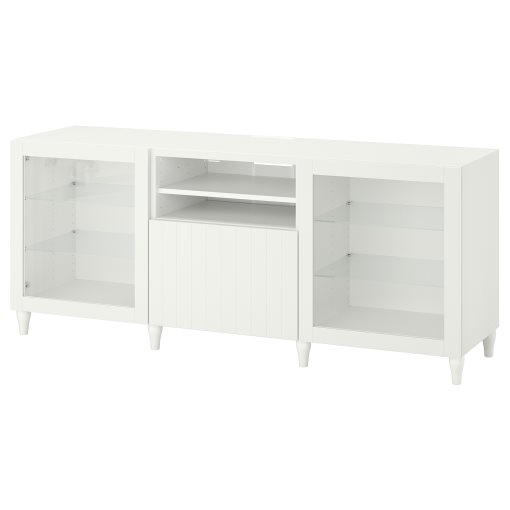 BESTÅ, TV bench with doors/drawer soft closing, 180x42x74 cm, 093.845.55