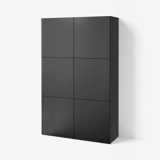 BESTÅ, σύνθεση αποθήκευσης με πόρτες, 120x42x193 cm, 890.579.03