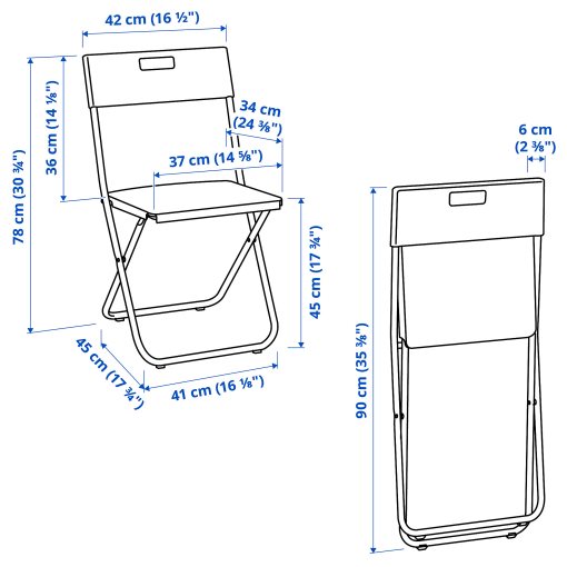 GUNDE, folding chair, 002.177.97