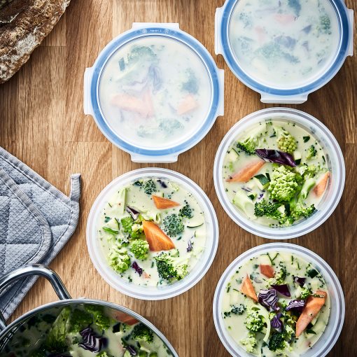 IKEA 365+, δοχείο αποθήκευσης τροφίμων στρογγυλό/πλαστικό, 750 ml, 003.591.45