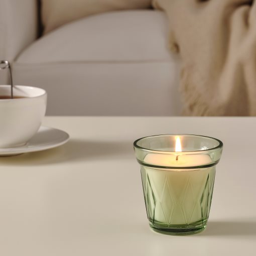 VÄLDOFT, scented candle in glass, Morning dew, 004.422.96